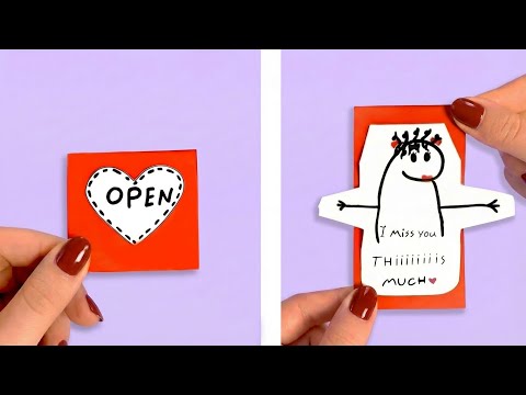 How to make a Mini Pop Up Hug Card |1 Miss You This Much Card | DIY Simple Handmade Cute Card