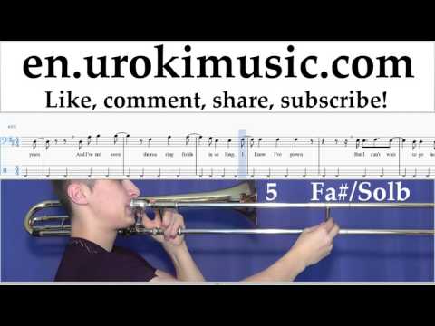 Trombone lessons Ed Sheeran - Castle On The Hill Sheet Music Tutorial Part#2 um-a352