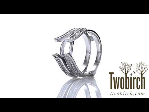 0.4ct. Double Row Cathedral Ring Guard - TwoBirch TB-GUARD-0067-WG-G
