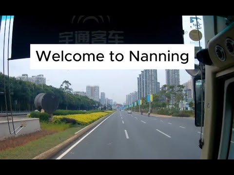 China Vlog ~ Uma viagem tranquila de ônibus, do aeroporto de Nanning Wuxu até a cidade de Nanning