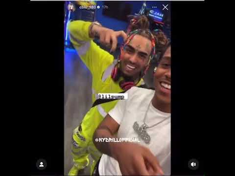 C Blu Runs into Lil Pump in Miami Spring Break 2023 #cblu #youtubeshorts #ddosama #nydrill