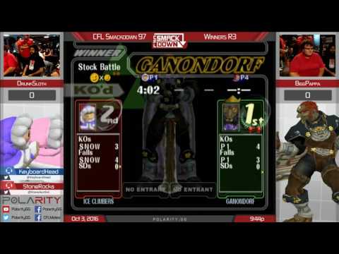 CFL Smackdown 97 Melee - Drunksloth (ICs) vs BiggPappa (Ganon) - Winners R3