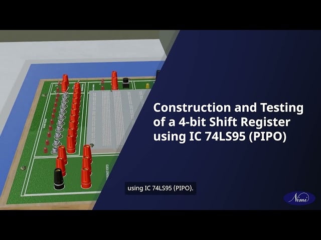Construct and test four bit PIPO register
