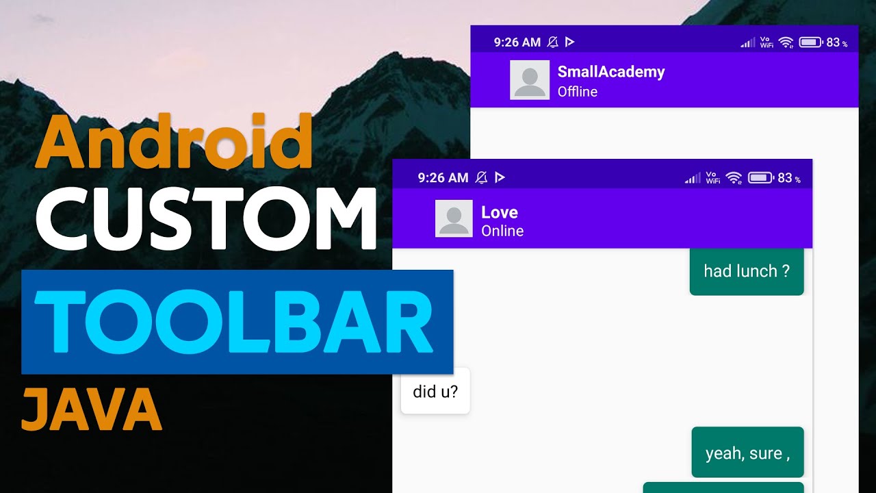 How to Design Custom Toolbar | Android Basic Tutorial for Beginners