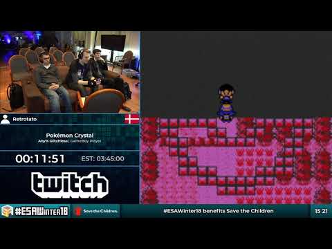 #ESAWinter18 Speedruns - Pokémon Crystal [Any% Glitchless] by Retrotato