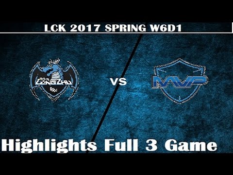 MVP vs LZ Highlights ||  Full 3 Game || LCK Spring 2017 W6D1 || MVP vs Longzhu