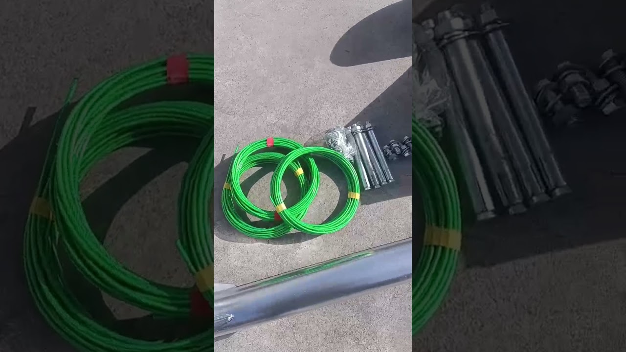 A complete set of lightning rods.