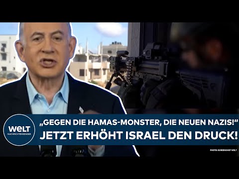 KRIEG IN NAHOST: "Gegen die Hamas-Monster, die neuen Nazis!" Netanjahu schwört Israel auf Kampf ein
