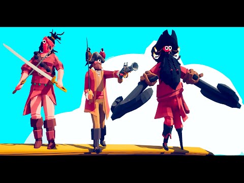 TABS Pirate Trio  (Blackbeard,Pirate Queen and Captain) vs Units