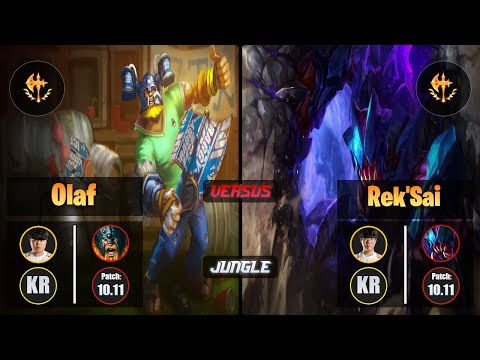 Clid OLAF (Jungle) [Conqueror] VS Haru REK'SAI - Challenger KR Patch 10.11