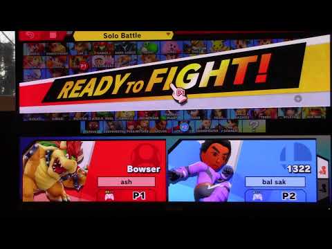 Nanoash (Bowser) vs. FireThePyro (Mii Brawler) - Losers Top 6 - Random Encounters #1