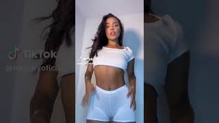 Tiktok Thot in Tight White Shorts