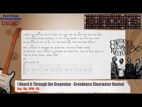 🎸 I Heard it Through the Grapevine - Creedence Clearwater Revival Guitar Backing Track Video