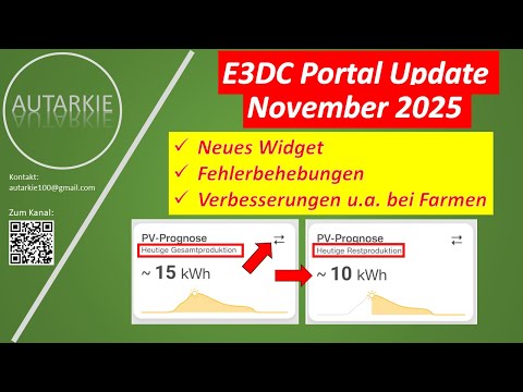 E3DC Portal: Nov. 2025 Update – Widget & Farm-Boost #478