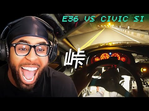 coolkid reacts to INTENSE TOUGE E36 vs CIVIC BATTLE RAW POV + CRASHES