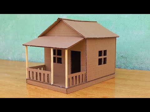 How To Make Beautiful Small Cardboard House I DIY Miniature Cardboard House