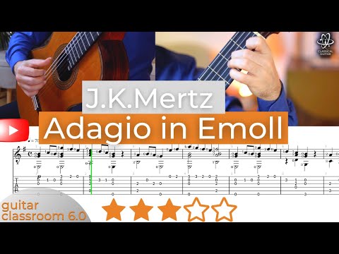 J.K.Mertz: Adagio in Emoll - Free Classical Guitar Sheet Music & TAB