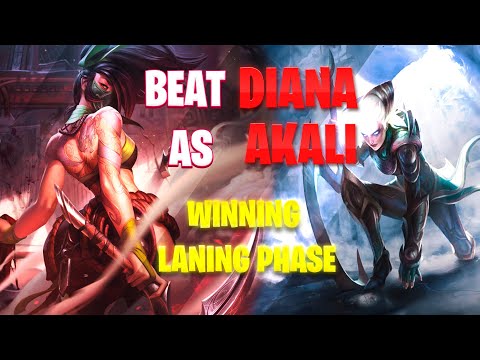 Akali VS Diana | How to beat Diana as Akali | Tips And Counters for Laning Phase