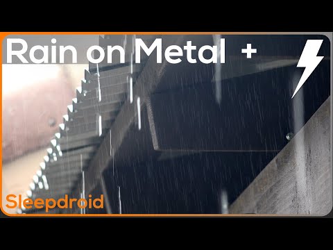 ► Fall asleep fast with 5 of Rain on Tin Roof with Thunder. Rain Sounds for sleeping. Metal Roof.