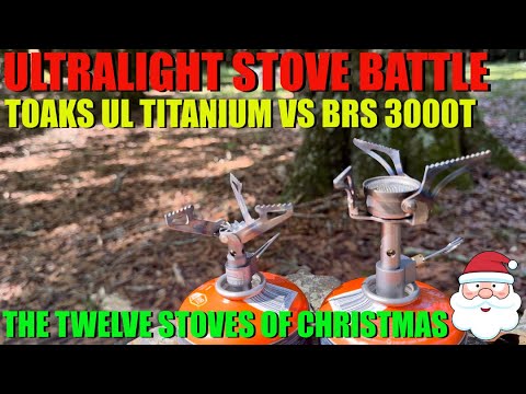 STOVE BATTLE! - Toaks Titanium Canister Stove vs BRS-3000T  - The Twelve Stoves of Christmas Series