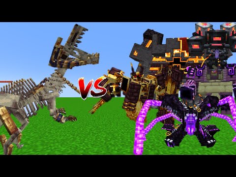 Updated Ancient Remnant Vs L_Ender's Cataclysm Bosses - Minecraft Mob Battle