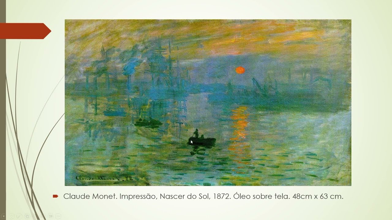 OBRA ANTIGA DO PAS/UnB 2ª ETAPA ANÁLISE DA OBRA “IMPRESSÃO NASCER DO SOL", DE CLAUDE MONET, 1872