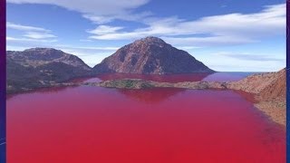WATER BECOMES BLOOD RED