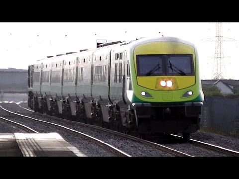 IE Mark 4 Intercity train + 201 Class Loco - Clondalkin Station, Dublin