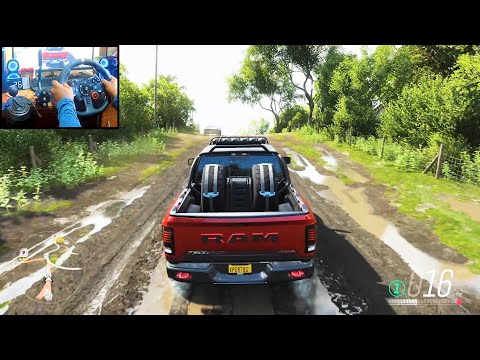 2017 RAM REBEL TRX CONCEPT | Realistic offroading - Forza Horizon 4 | Logitech g29 gameplay