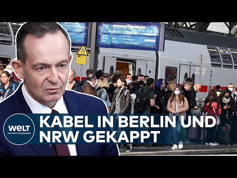 MINISTER WISSING BESORGT: Bahn wird Ziel von Sabotage - Zugchaos für Reisende | WELT Dokument