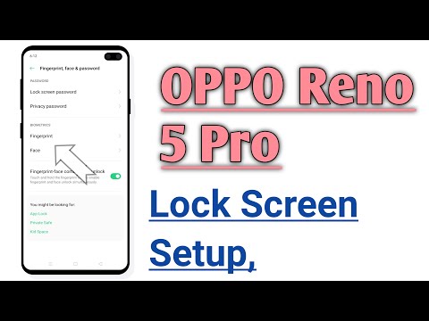 OPPO Reno 5 Pro How To Setup Lock Screen, Face Lock Fingerprint Lock