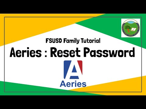 Fsusd Tutorial Aeries Reset Password