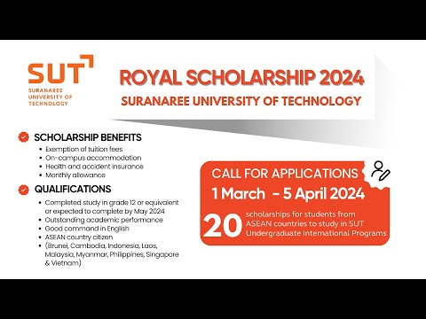 APPLICATION GUIDELINE SUT Royal Scholarship 2024
