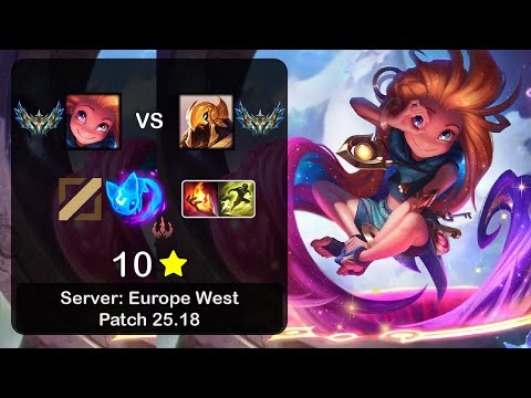 Zoe Mid vs Azir - EUW Challenger - Patch 25.18