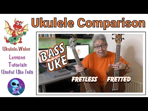 Fretless Bass Ukulele Vs Fretted Bass Uke - U Bass Comparison