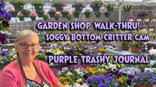 GARDEN SHOP WALK-THRU! Potting More Pansies! PURPLE TRASHY JOURNAL 💜 Cover and Signatures!