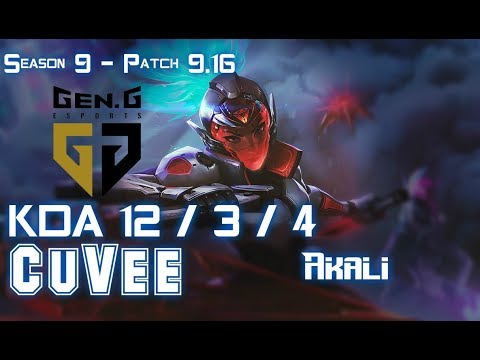 Gen CuVee AKALI vs DR. MUNDO Top - Patch 9.16 KR Ranked