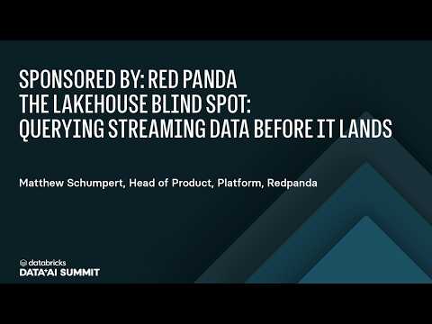 Watch: How to Query Streaming and Iceberg Data Together with Redpanda SQL and Databricks