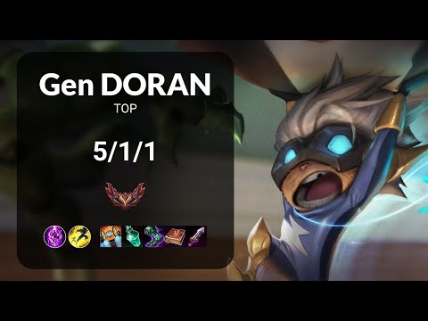 Gen Doran Kennen vs Gnar TOP - KR GRANDMASTER Patch 13.23