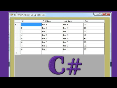 C# - How To Populate DataGridView From DataTable In C# [ With Source Code ] Video