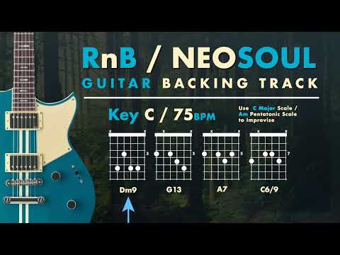 RnB / NEO SOUL GUITAR BACKING TRACK in C 🎸 75 BPM