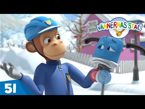 Klipp från episode "Snötrubbel" - Vännernas Stad