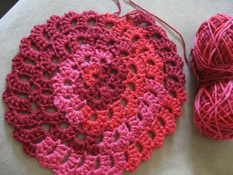 How to Crochet a Crochet Spiral Motif Pattern - Butterfly stitch Flower Spiral Motif - Left Video