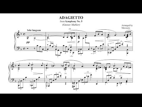 Mahler “Adagietto” 5th Symphony PIANO SOLO (arr. Mercuzio) P. Barton FEURICH piano