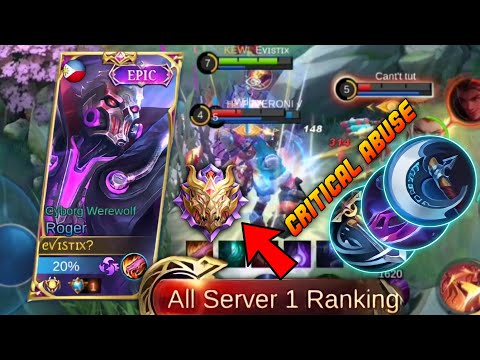 WHEN TOP 1 GLOBAL ROGER TRY DANGEROUS CRITICAL BUILD | AGGRESSIVE ROGER GAMEPLAY | MLBB
