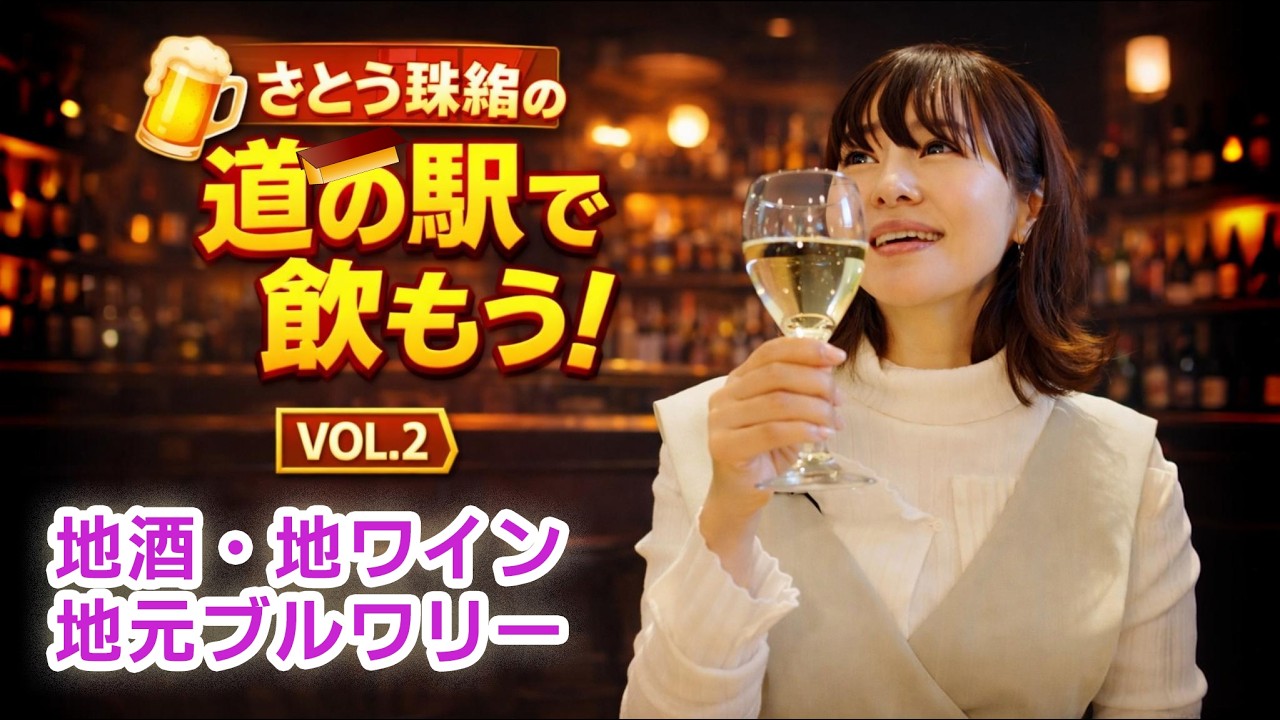 珠緒、道の駅で乾杯。