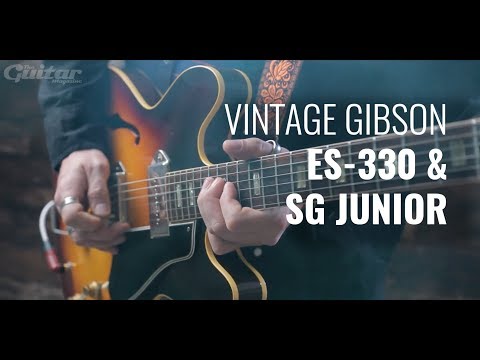 Vintage Gibson 1964 ES-330 & 1965 SG Junior electric guitar demo