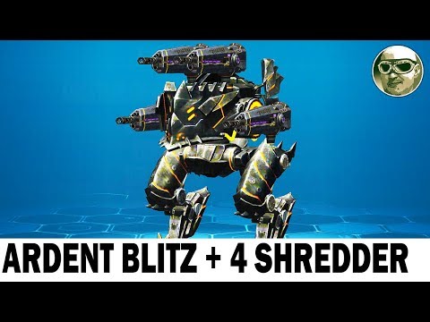 ARDENT BLITZ & 4 SHREDDER MK2 + PILOT CLIVE VICIOUS WAR ROBOTS MAX GAMEPLAY
