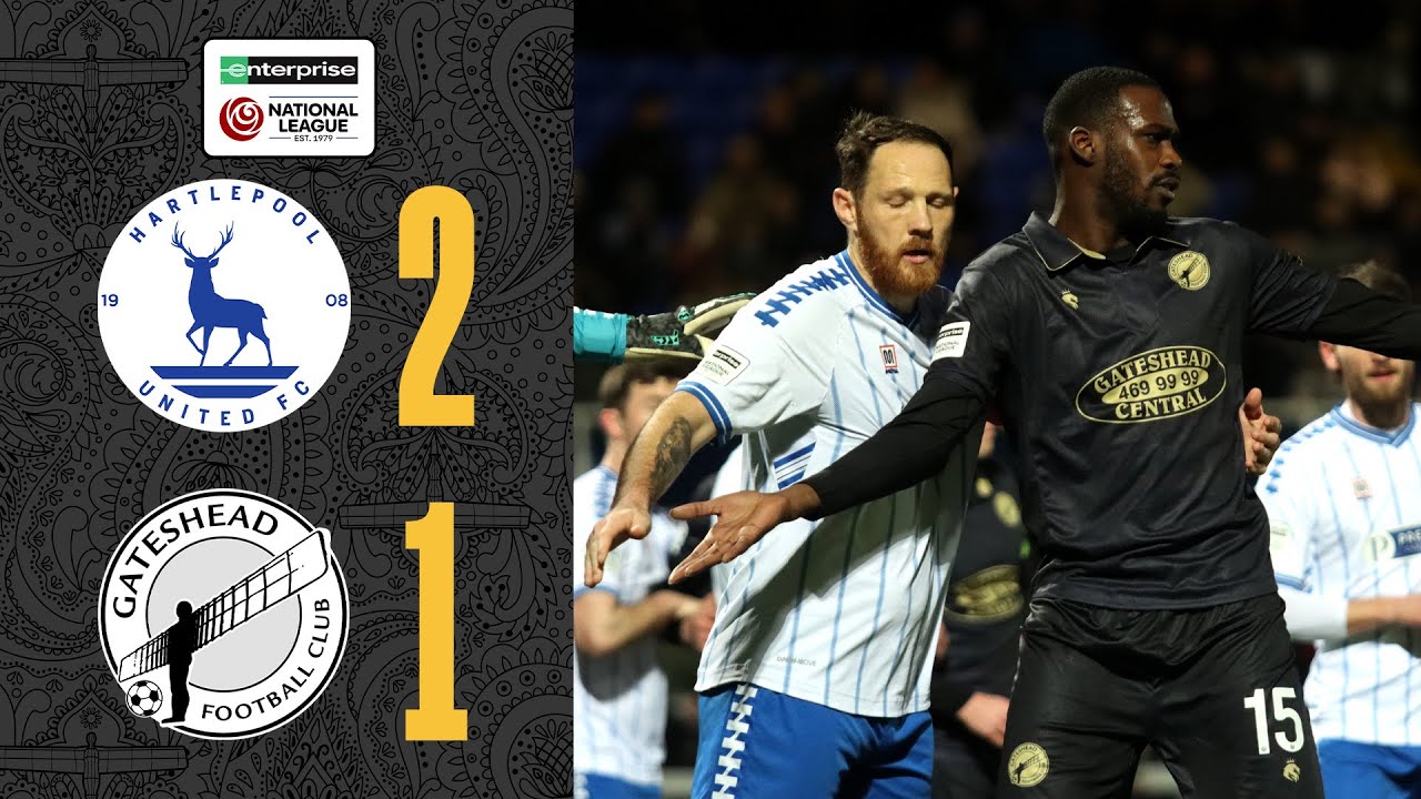 Ten-man Gateshead defeated late by Hartlepool | Hartlepool United 2-1 Gateshead | HIGHLIGHTS