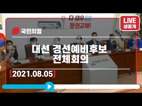 [Live] 8월5일 대선 경선예비후보 전체회의
